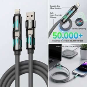 Mfish 4-in-1 Fast Charging Cable UAE – Universal Multi USB Charger